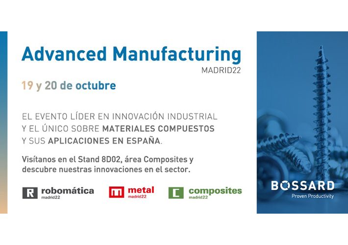 foto Bossard Spain estará presente en Advanced Manufacturing Madrid para presentar sus innovadoras soluciones de fijación en materiales compuestos.